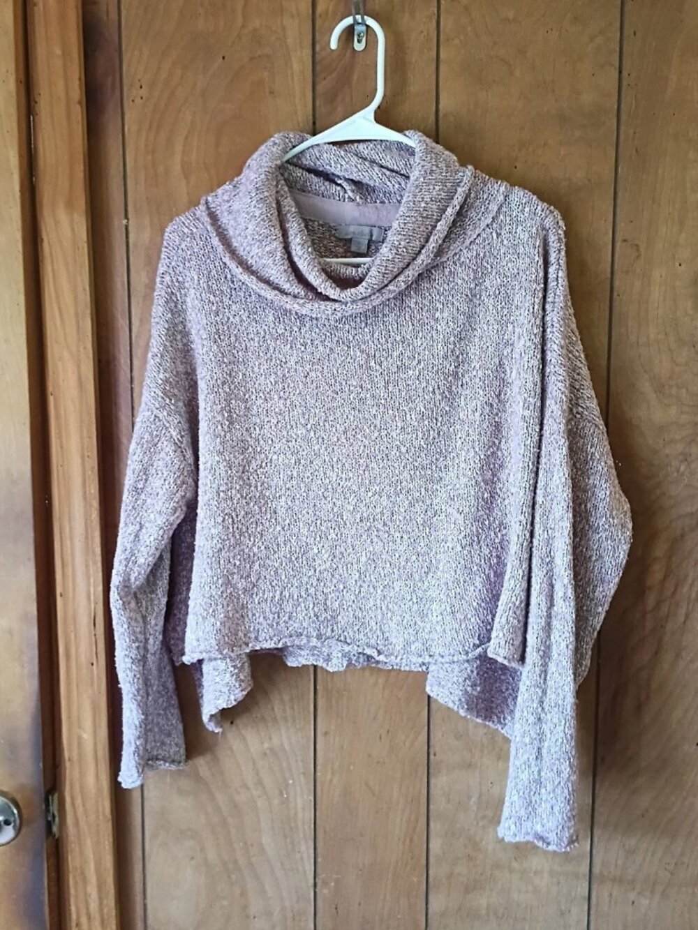 Wonderly Women’s Sweater Size L Pink Cowl Neck Long Sleeve Pullover